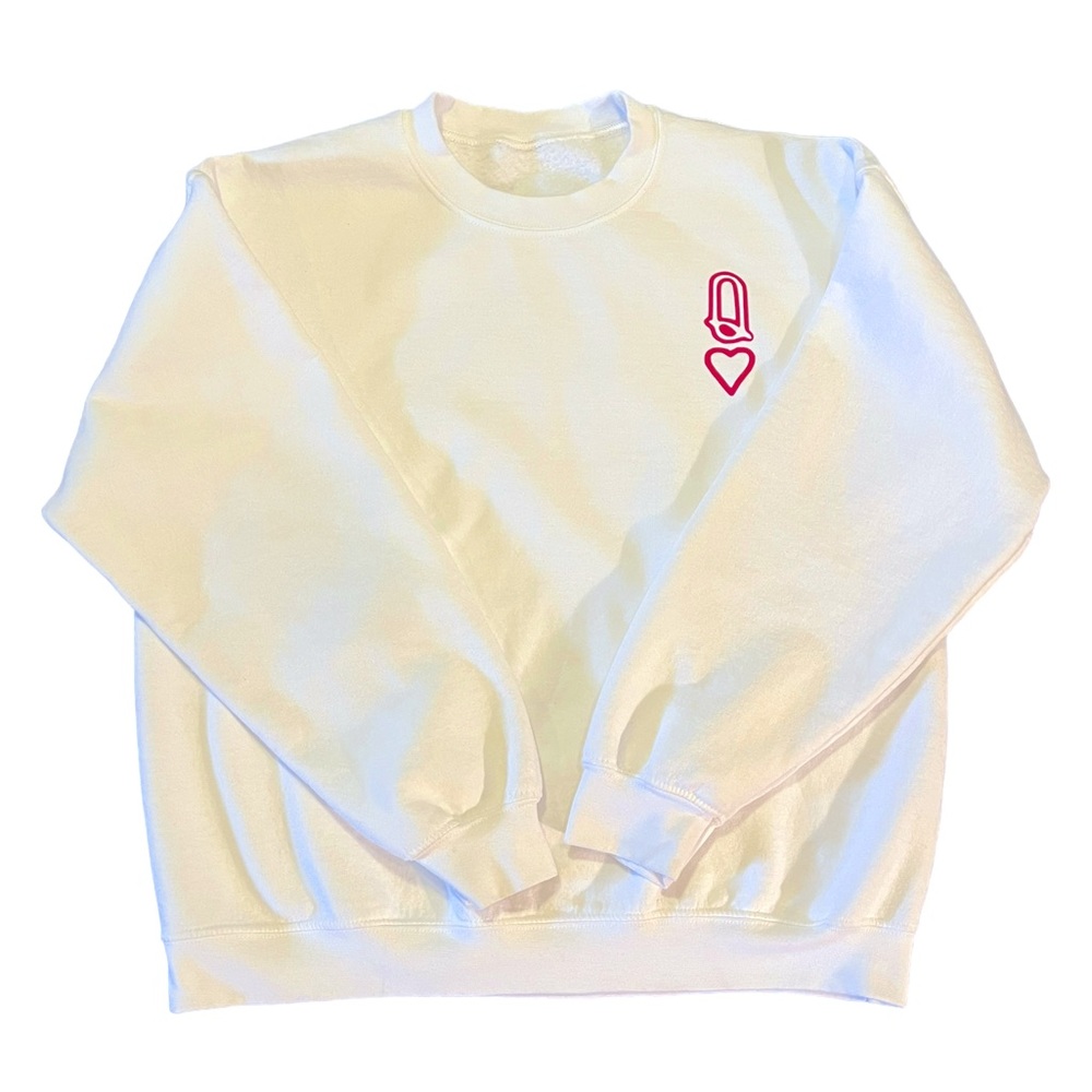 Queen Of Hearts Women’s Graphic Crewneck Sweatshirt - Picture 3 of 6